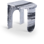 Picture of 15" Genuine Marble Art Deco Design Side Table