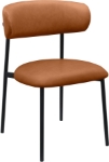 Picture of Leather Upholstered Dining Chair with Black  Legs