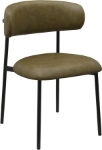 Picture of Leather Upholstered Dining Chair with Black  Legs