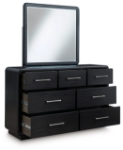 Picture of Black Dresser and Mirror